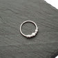 20g sterling silver beaded hoop helix piercing