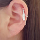 Feather chain earring for cartilage piercing