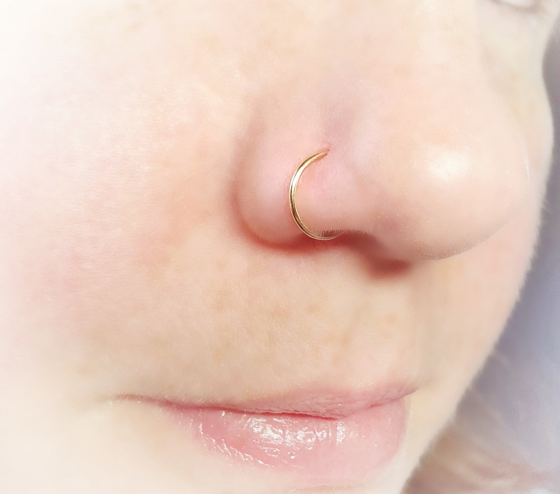 Nose piercing sales gold ring