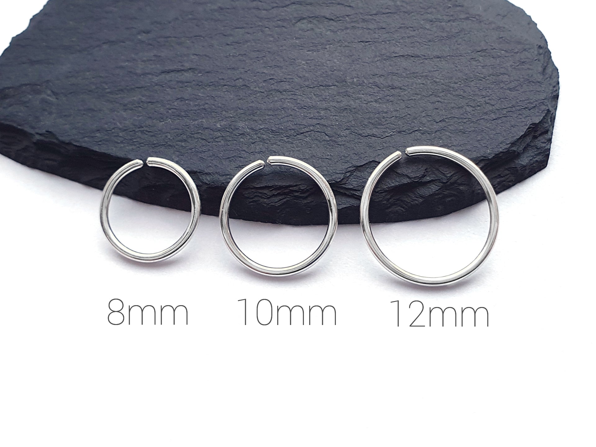 8mm sterling clearance silver hoop earrings