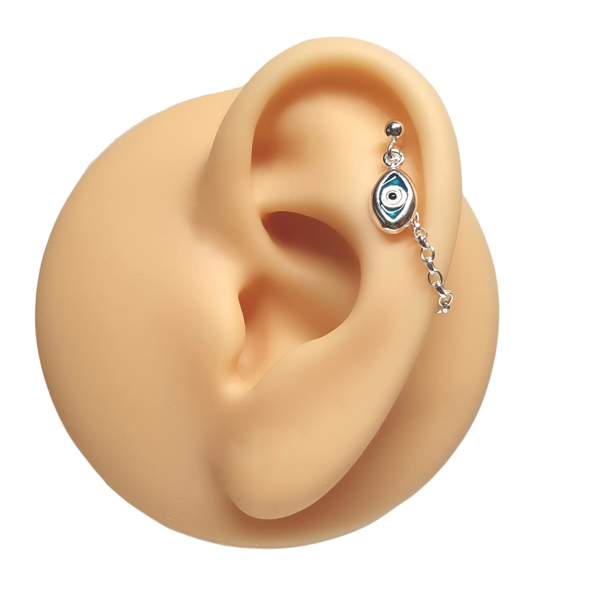 Evil Eye Charm Cartilage chain earring