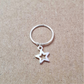 Star Charm Sterling Silver Helix Cartilage Piercing Hoop Earring