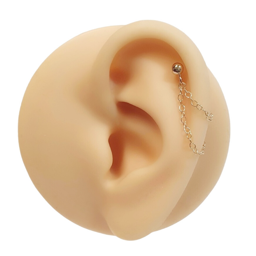 original gold helix cartilage chain earring