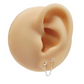 double lobe chain connector earring